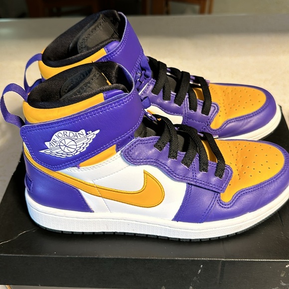 Purple&Yellow Air Jordan’s - Picture 3 of 6